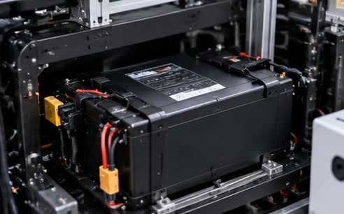 Concept battery pack connection inside a mobile robot platform