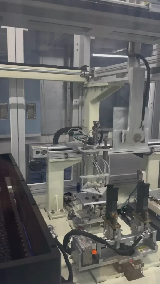Battery cell-processing equipment in the supplied production footage