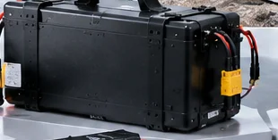 Concept battery enclosure with a handle and electrical connector